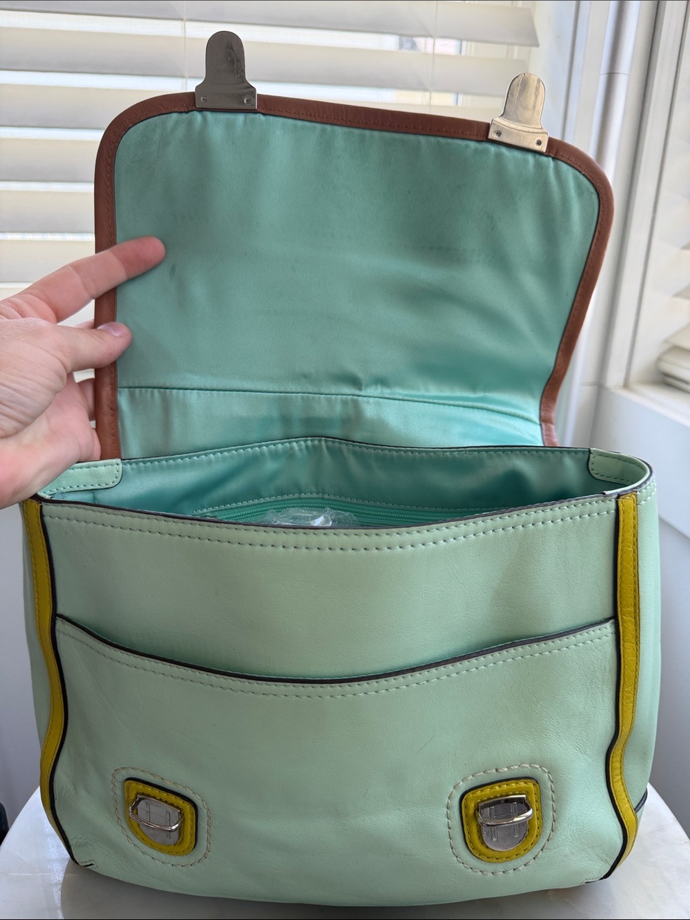 Coach Poppy Y2K Leather Colorblock Dylan Flap Satchel [limited edition] - Picture 11 of 14